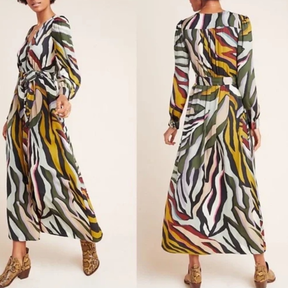 Anthropologie X Corey Lynn Calter maxi animal print dress